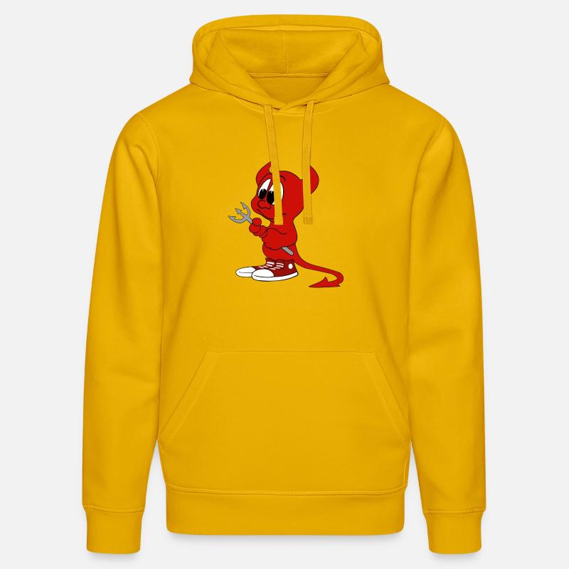 devil - Sweat à capuche bio DRUMMER Stanley/Stella Unisexe - jaune spectre