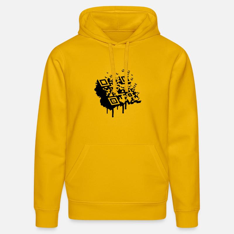 3D Barcode als Graffiti - Stanley/Stella Unisex Bio-Hoodie DRUMMER  - Spektralgelb