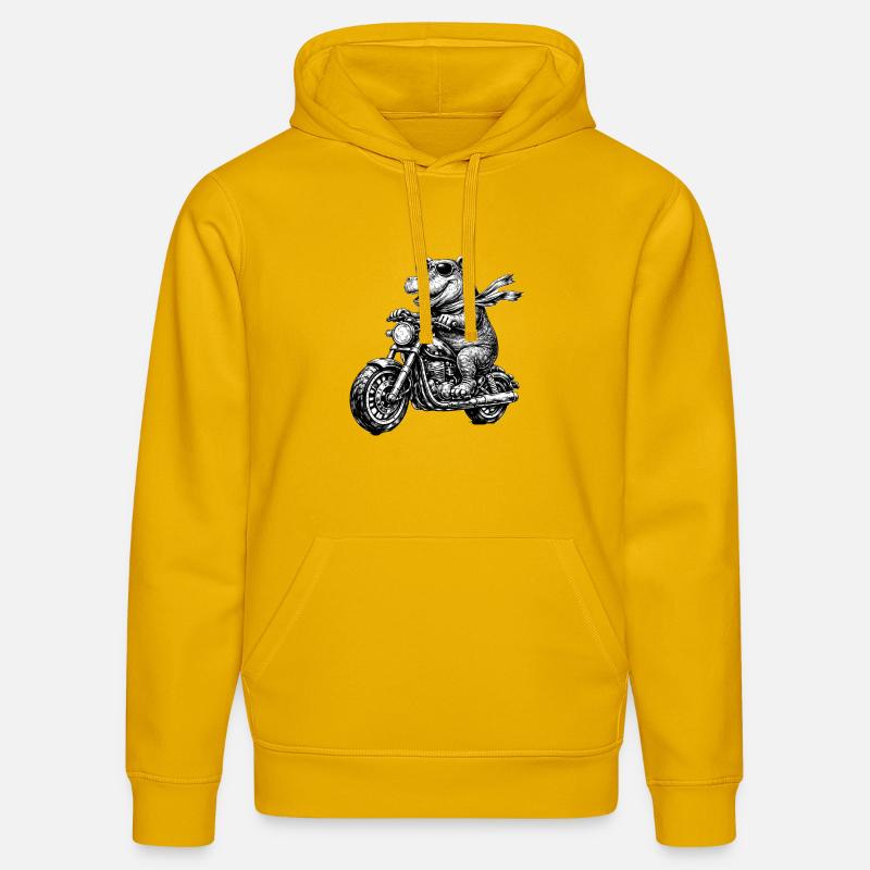 Hippo à moto - Sweat à capuche bio DRUMMER Stanley/Stella Unisexe - jaune spectre