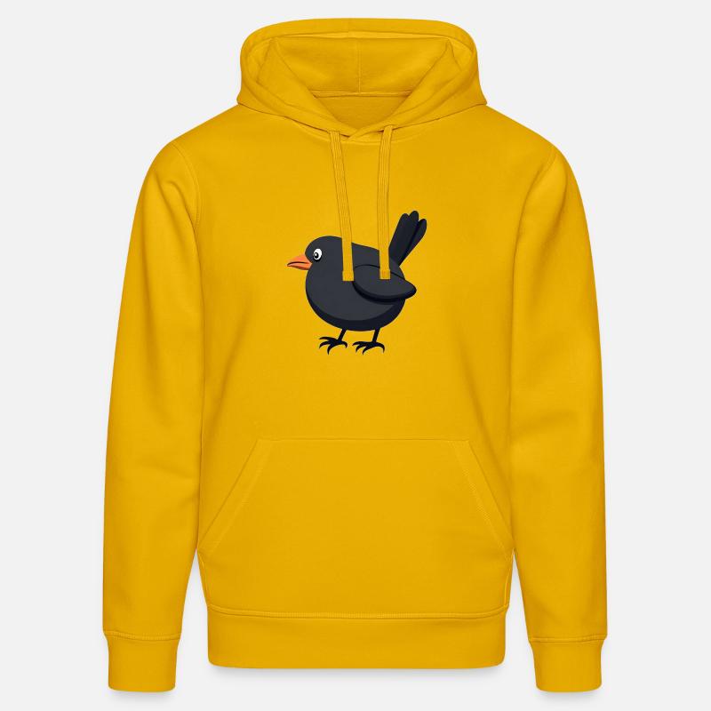 oiseau merle noir - Sweat à capuche bio DRUMMER Stanley/Stella Unisexe - jaune spectre