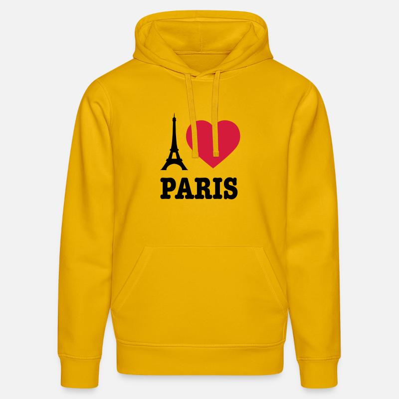 J'adore Paris - Sweat à capuche bio DRUMMER Stanley/Stella Unisexe - jaune spectre