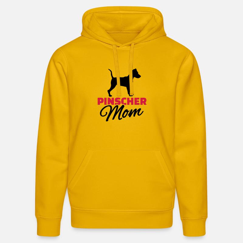 Pinscher Mom - Sweat à capuche bio DRUMMER Stanley/Stella Unisexe - jaune spectre