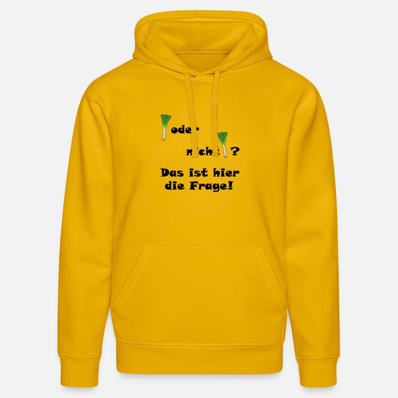 Poireau ou pas poireau? - Sweat à capuche bio DRUMMER Stanley/Stella Unisexe - jaune spectre