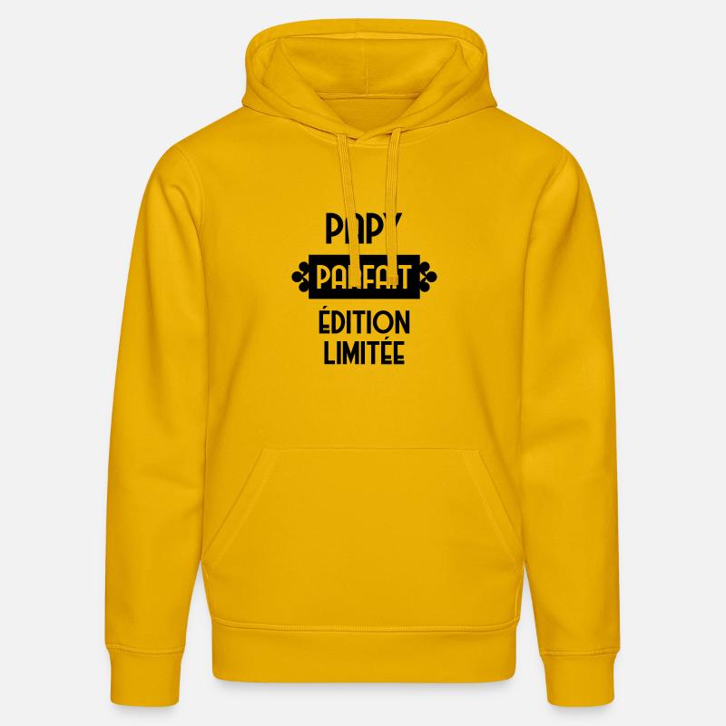 Papy Papi Grand-Père Retraite famille - Sweat à capuche bio DRUMMER Stanley/Stella Unisexe - jaune spectre