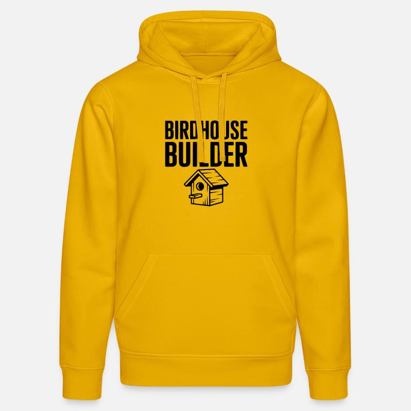 Constructeur de maisons à oiseaux - Sweat à capuche bio DRUMMER Stanley/Stella Unisexe - jaune spectre