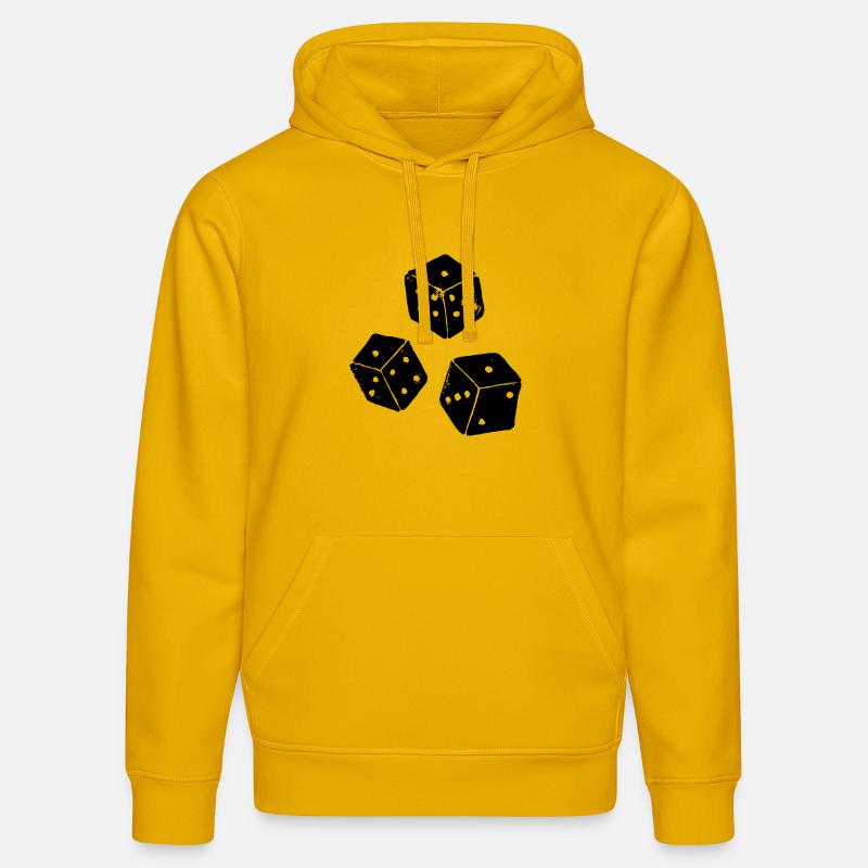 | de Chicago | Jeu de dés Chigg - Sweat à capuche bio DRUMMER Stanley/Stella Unisexe - jaune spectre