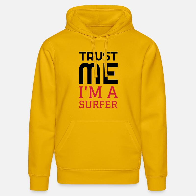 surf / surfeur / surfer / plage - Sweat à capuche bio DRUMMER Stanley/Stella Unisexe - jaune spectre
