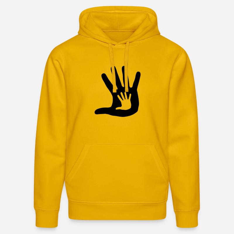 Main dans la Main - Sweat à capuche bio DRUMMER Stanley/Stella Unisexe - jaune spectre