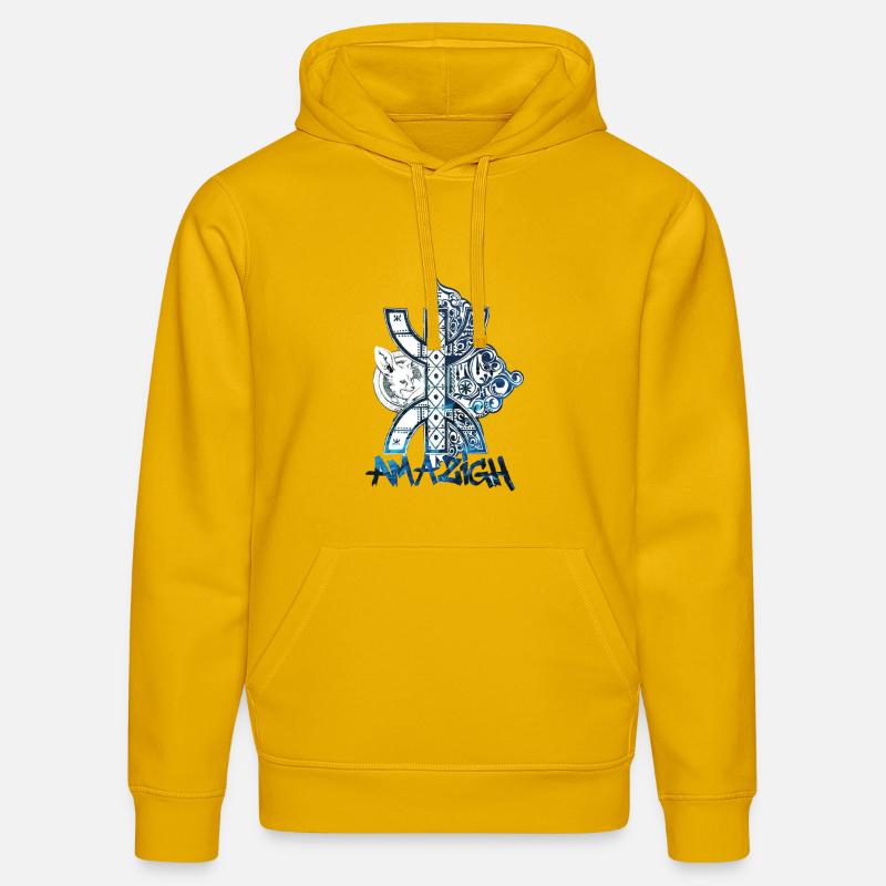 Amazigh - Sweat à capuche bio DRUMMER Stanley/Stella Unisexe - jaune spectre