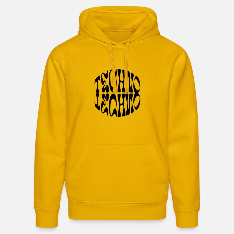 Conception de logo Techno liquid - Sweat à capuche bio DRUMMER Stanley/Stella Unisexe - jaune spectre