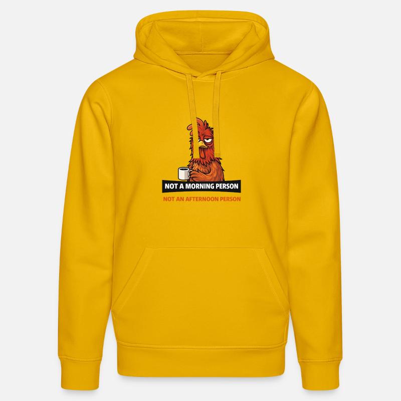 Grognon Pas du matin - Sweat à capuche bio DRUMMER Stanley/Stella Unisexe - jaune spectre