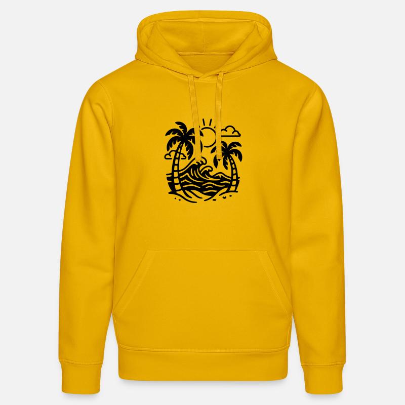 Vacances - Sweat à capuche bio DRUMMER Stanley/Stella Unisexe - jaune spectre
