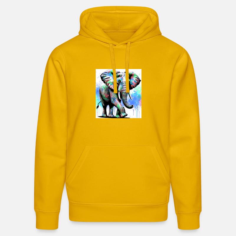 éléphant - Sweat à capuche bio DRUMMER Stanley/Stella Unisexe - jaune spectre