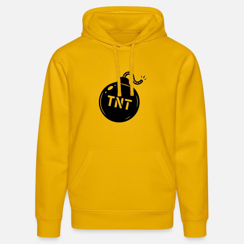 Symbole TNT de la bombe - Sweat à capuche bio DRUMMER Stanley/Stella Unisexe - jaune spectre