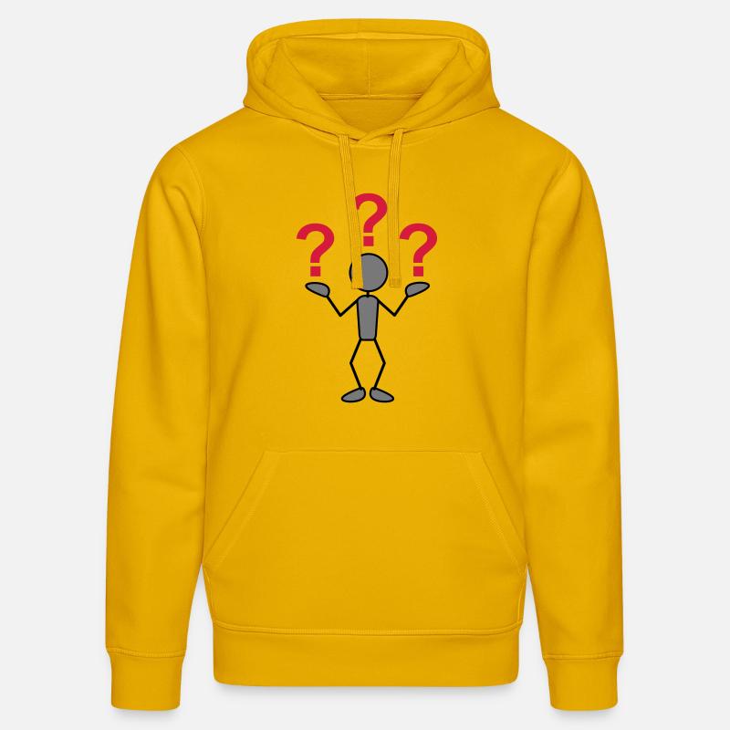 greyman_with_problems_3c - Sweat à capuche bio DRUMMER Stanley/Stella Unisexe - jaune spectre