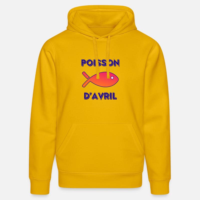 POISSON. POISSON D'AVRIL - Sweat à capuche bio DRUMMER Stanley/Stella Unisexe - jaune spectre
