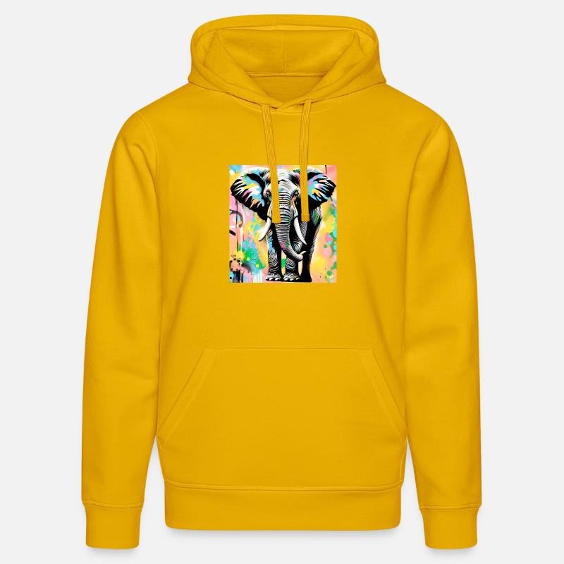 éléphant - Sweat à capuche bio DRUMMER Stanley/Stella Unisexe - jaune spectre