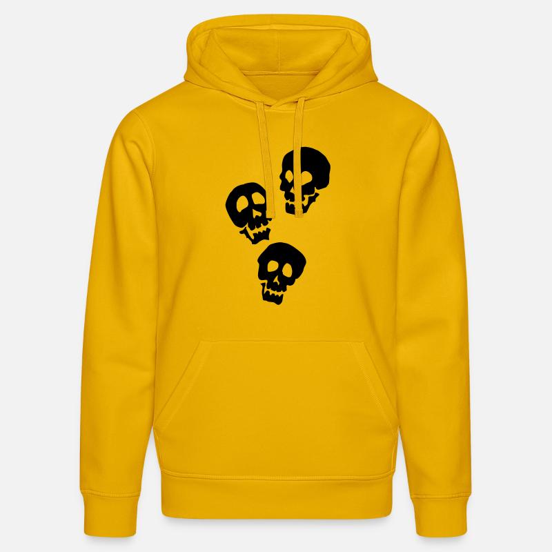 3 schädel - Stanley/Stella Unisex Bio-Hoodie DRUMMER  - Spektralgelb