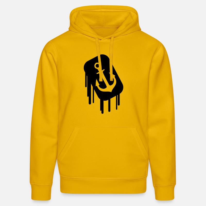 anker_2 - Sweat à capuche bio DRUMMER Stanley/Stella Unisexe - jaune spectre