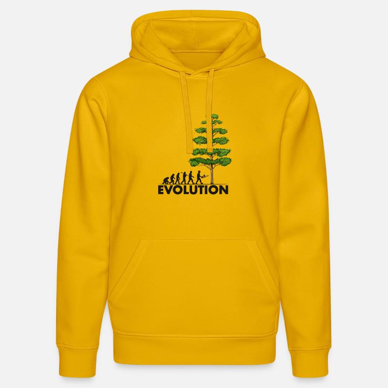 Tronçonneuse Evolution Grey Big Tree - Sweat à capuche bio DRUMMER Stanley/Stella Unisexe - jaune spectre