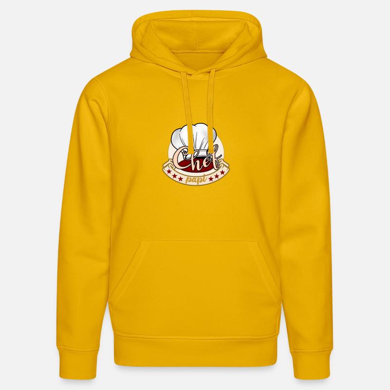 Chef cuisinier papi - Sweat à capuche bio DRUMMER Stanley/Stella Unisexe - jaune spectre
