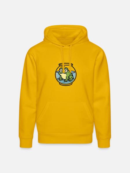 Frog in a Bowl - Stanley/Stella DRUMMER Unisex Organic Hoodie - spectra yellow