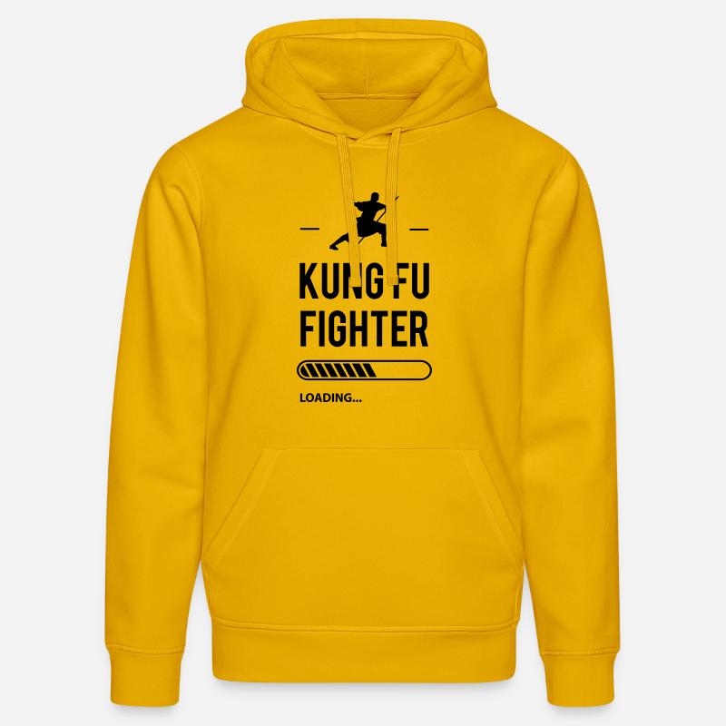 Kung-fu fighter loading - Sweat à capuche bio DRUMMER Stanley/Stella Unisexe - jaune spectre
