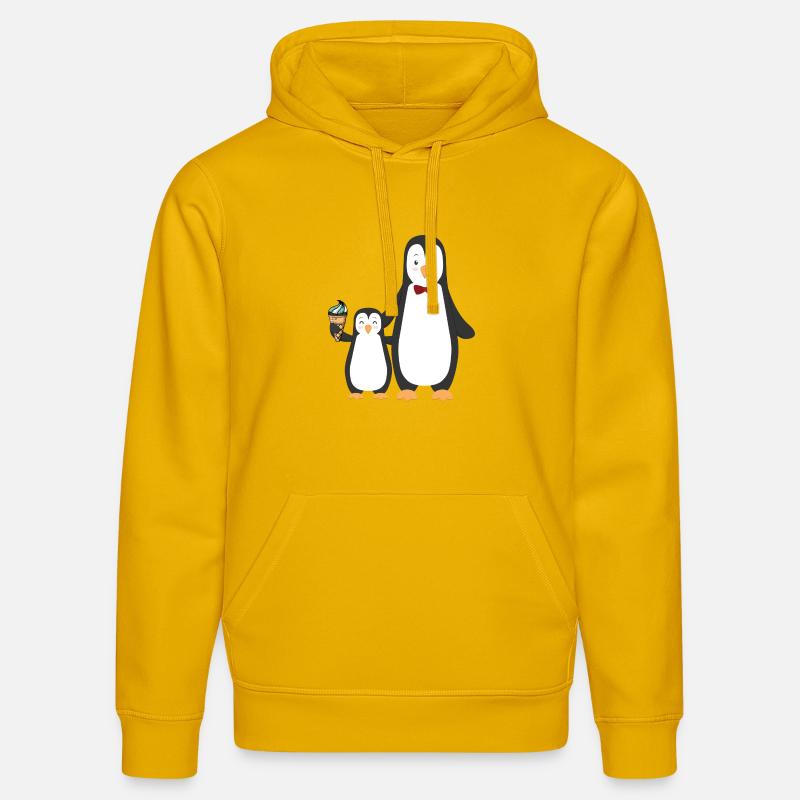 Pinguin Pinguine mit Eis - Stanley/Stella Unisex Bio-Hoodie DRUMMER  - Spektralgelb