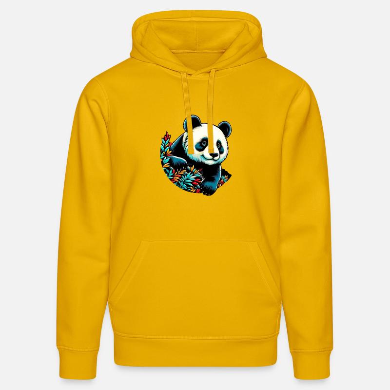 Panda - Sweat à capuche bio DRUMMER Stanley/Stella Unisexe - jaune spectre