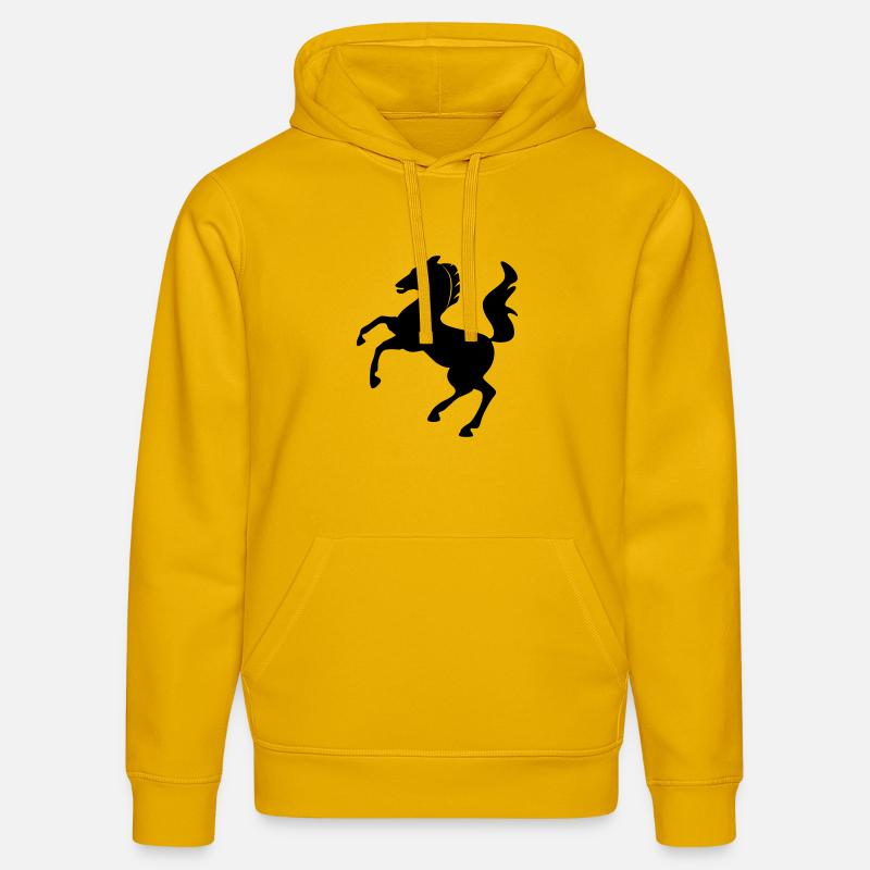 Pferd Symbol dynamisch springend - Stanley/Stella Unisex Bio-Hoodie DRUMMER  - Spektralgelb