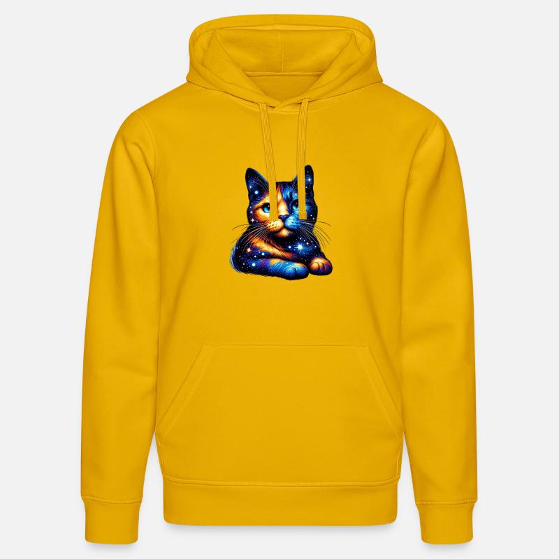 Chat - Sweat à capuche bio DRUMMER Stanley/Stella Unisexe - jaune spectre