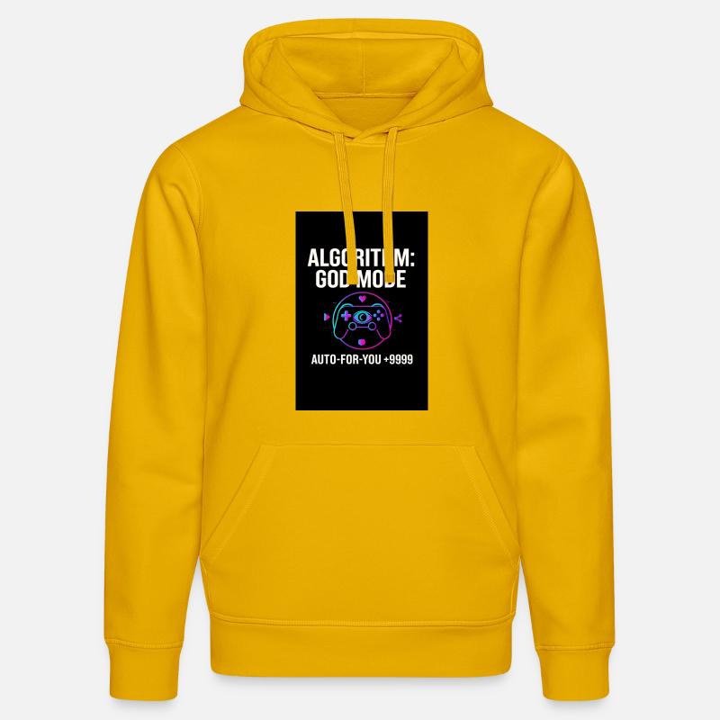 Algorithme Mode Dieu - Sweat à capuche bio DRUMMER Stanley/Stella Unisexe - jaune spectre