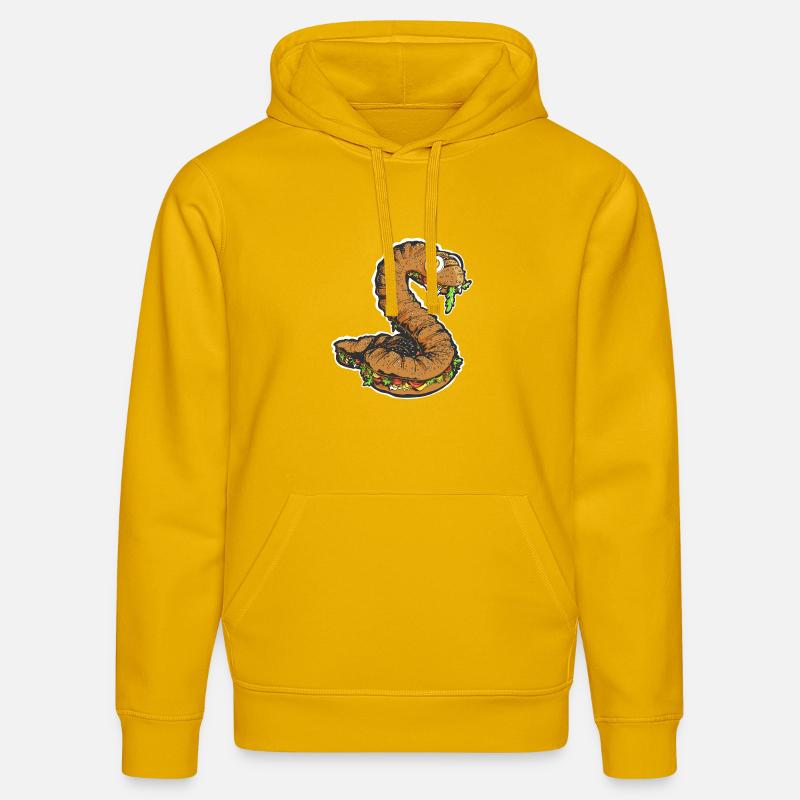 Le Snacking Snake - Sweat à capuche bio DRUMMER Stanley/Stella Unisexe - jaune spectre