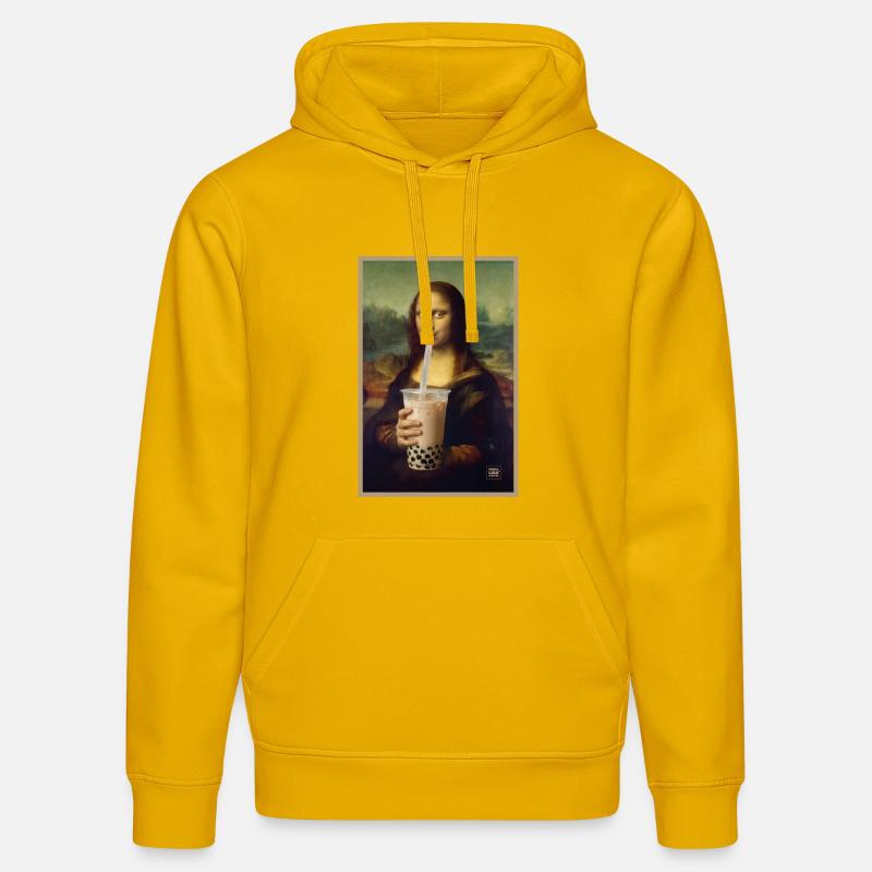 Mona Sip Bubble Tea Portrait - Sweat à capuche bio DRUMMER Stanley/Stella Unisexe - jaune spectre