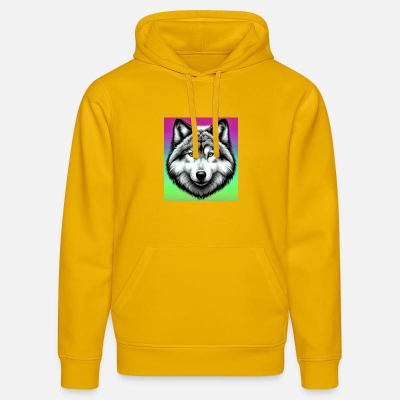 Loup - Sweat à capuche bio DRUMMER Stanley/Stella Unisexe - jaune spectre
