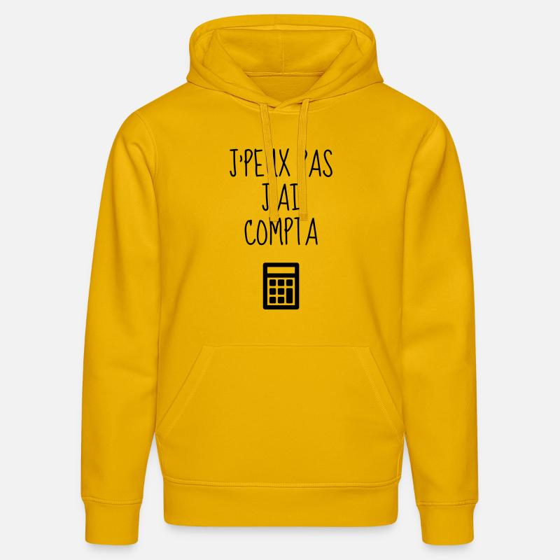 comptable / comptabilité / compter / chiffre - Sweat à capuche bio DRUMMER Stanley/Stella Unisexe - jaune spectre