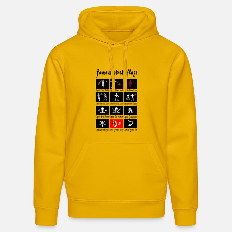 Drapeaux pirates célèbres - Sweat à capuche bio DRUMMER Stanley/Stella Unisexe - jaune spectre