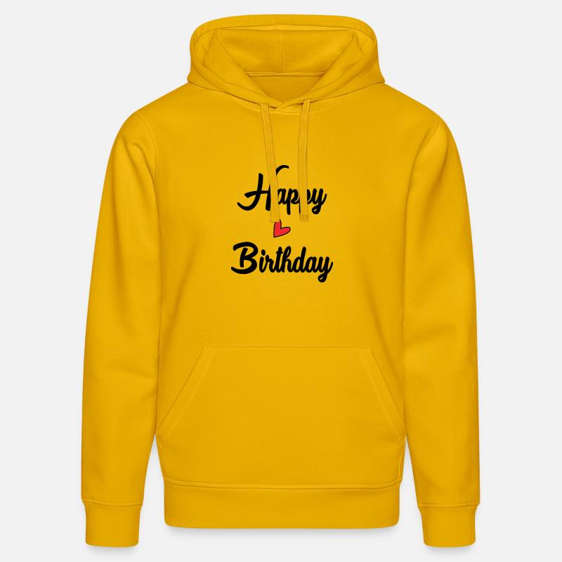 HAPPY BIRTHDAY. JOYEUX ANNIVERSAIRE. ANNIVERSAIRE. - Sweat à capuche bio DRUMMER Stanley/Stella Unisexe - jaune spectre