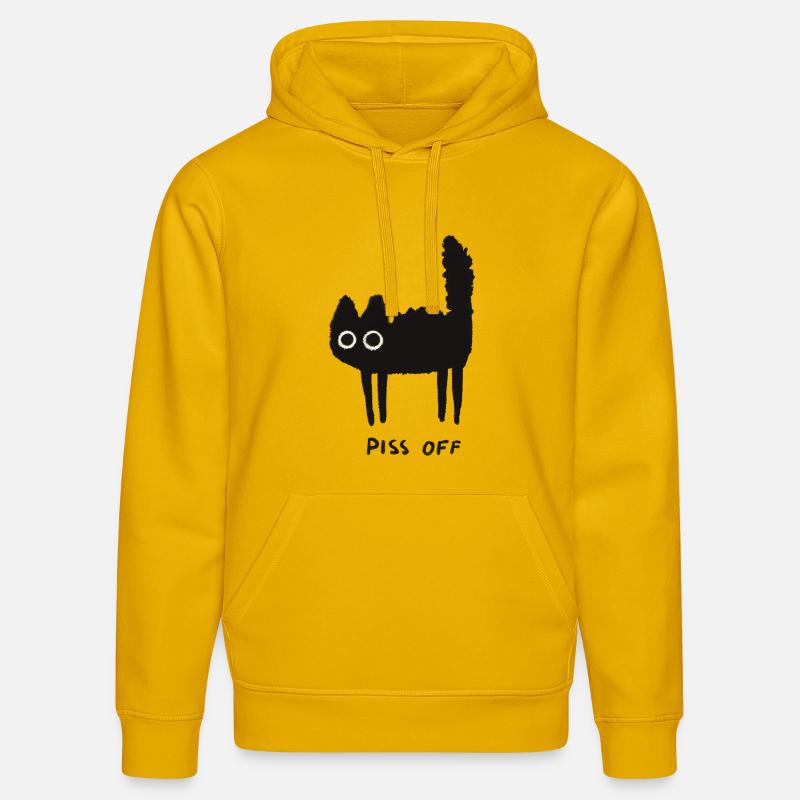 Grumpy Kitty Vibes - Laissez-moi tranquille - Sweat à capuche bio DRUMMER Stanley/Stella Unisexe - jaune spectre