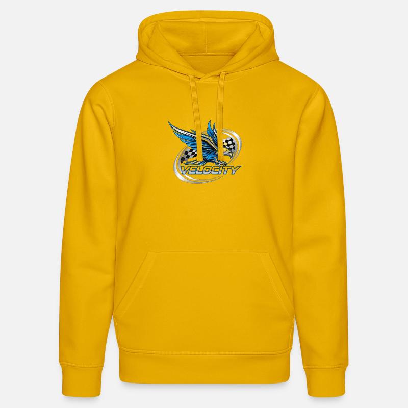 Conception Speed Eagle Racing - Sweat à capuche bio DRUMMER Stanley/Stella Unisexe - jaune spectre