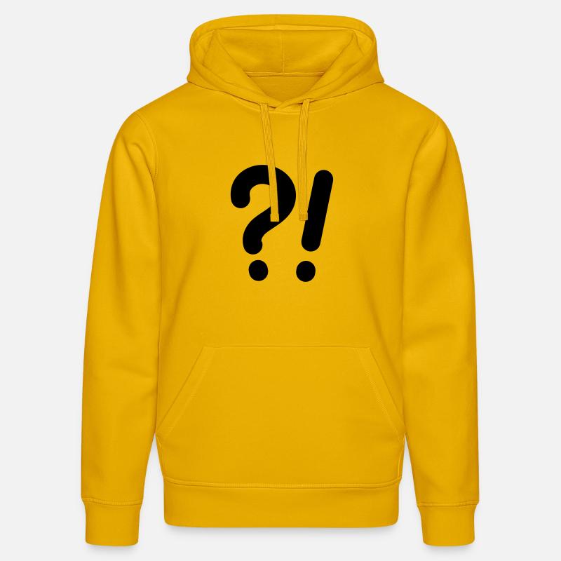 Points d’interrogation et points d’exclamation - Sweat à capuche bio DRUMMER Stanley/Stella Unisexe - jaune spectre