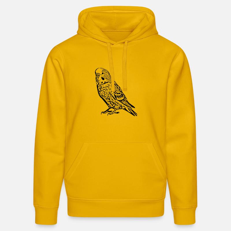 Perruche perruche noir - Sweat à capuche bio DRUMMER Stanley/Stella Unisexe - jaune spectre