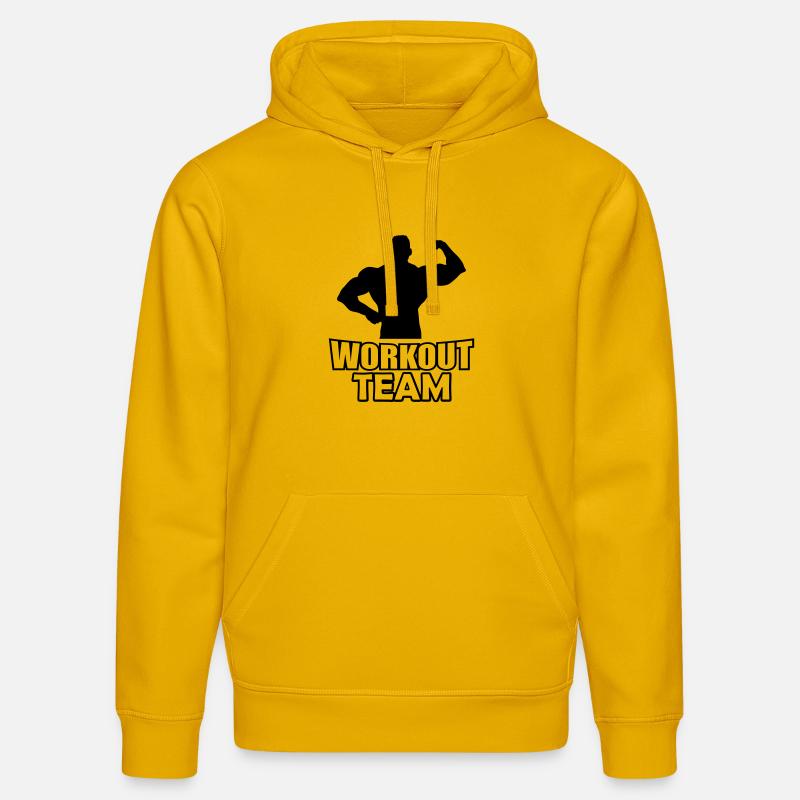 workout_team- - Sweat à capuche bio DRUMMER Stanley/Stella Unisexe - jaune spectre