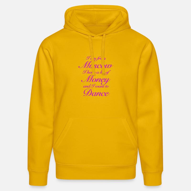Je viens de Moscou - Sweat à capuche bio DRUMMER Stanley/Stella Unisexe - jaune spectre