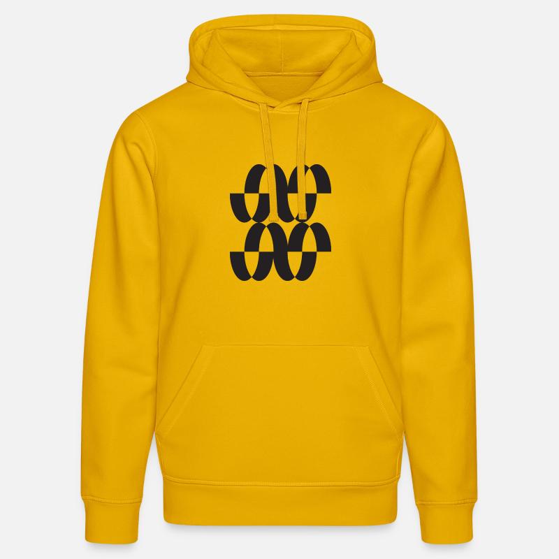 Motif d’orbite entrelacé - Sweat à capuche bio DRUMMER Stanley/Stella Unisexe - jaune spectre