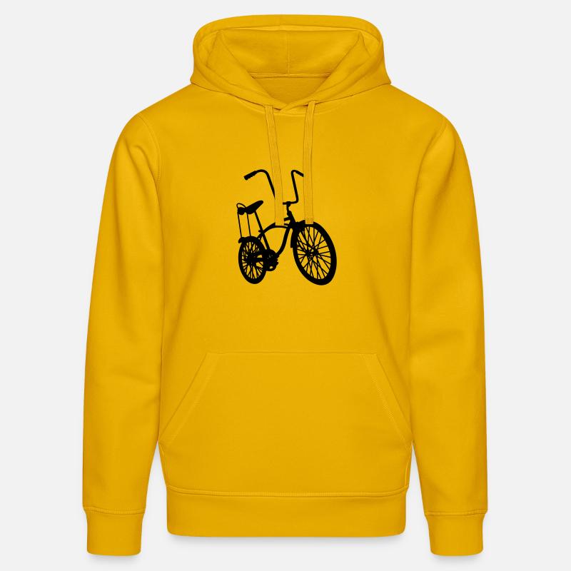 old school retro bike - Sweat à capuche bio DRUMMER Stanley/Stella Unisexe - jaune spectre