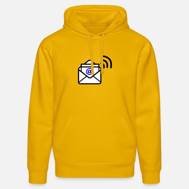 Logo e-mail - Sweat à capuche bio DRUMMER Stanley/Stella Unisexe - jaune spectre