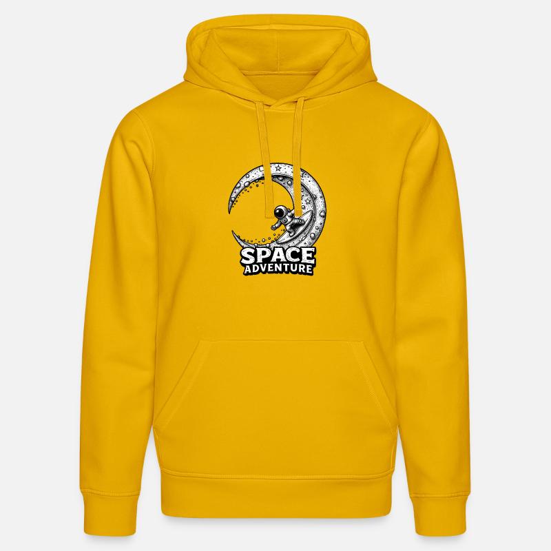Cosmic Surf – Attraction d’aventure spatiale - Sweat à capuche bio DRUMMER Stanley/Stella Unisexe - jaune spectre
