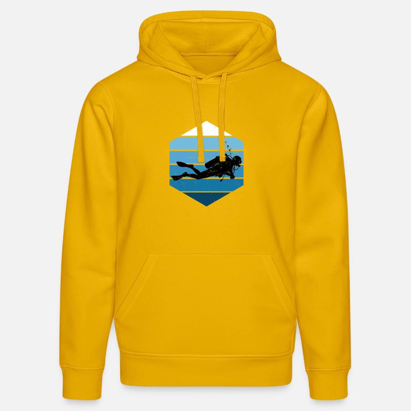 Concentration pure de plongée - Sweat à capuche bio DRUMMER Stanley/Stella Unisexe - jaune spectre