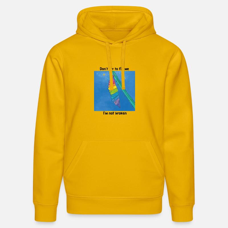 Bon comme je suis ! - Sweat à capuche bio DRUMMER Stanley/Stella Unisexe - jaune spectre